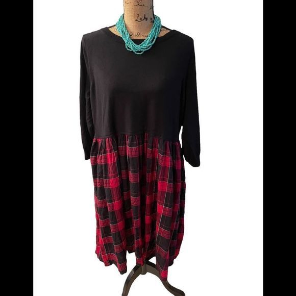 TORRID RED & BLACK PLAID DRESS NWTS!!!!! SIZE 3 - Picture 2 of 5